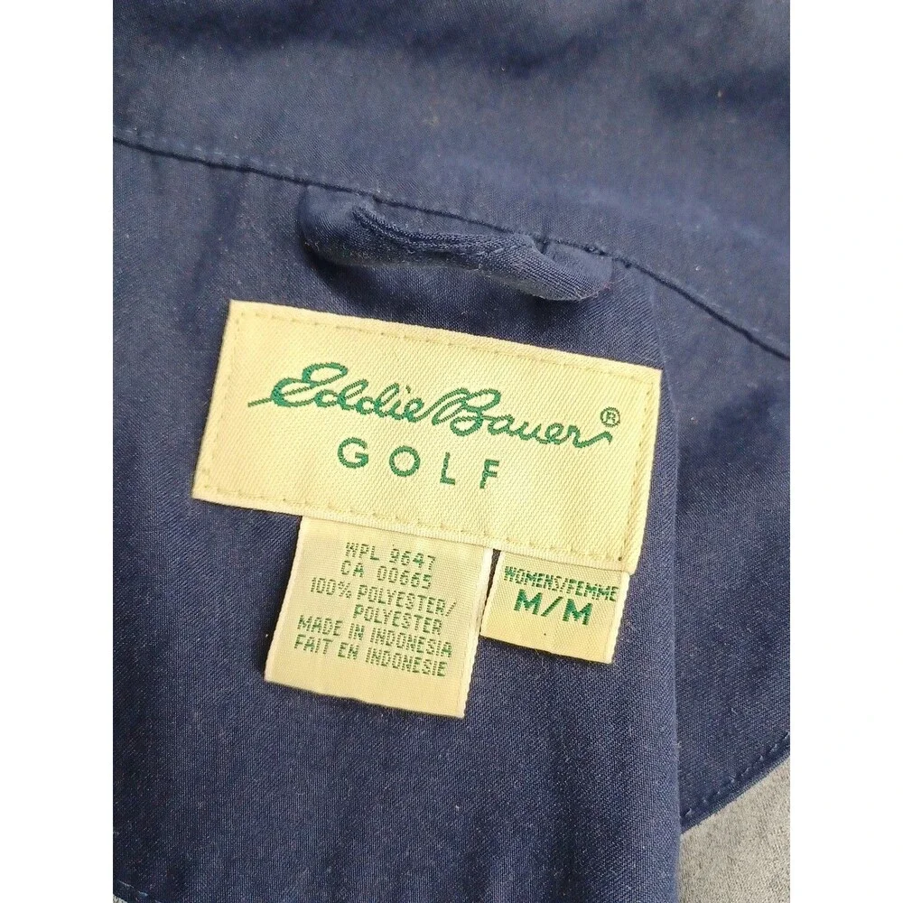 Vintage Eddie Bauer Men’s Navyblue Pockets Pullover Jacket  1/4 Zip M